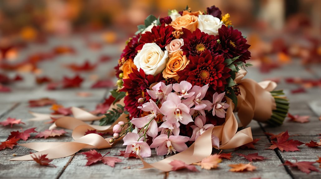 autumn floral elegance and whimsy
