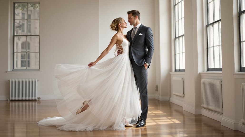 dance inspired wedding attire