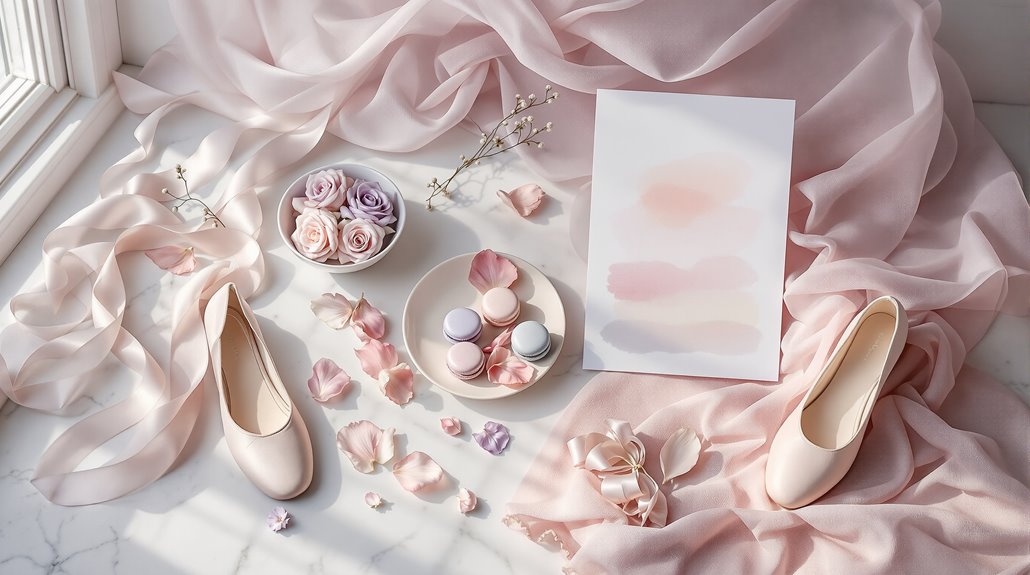 dreamy ballet wedding palette
