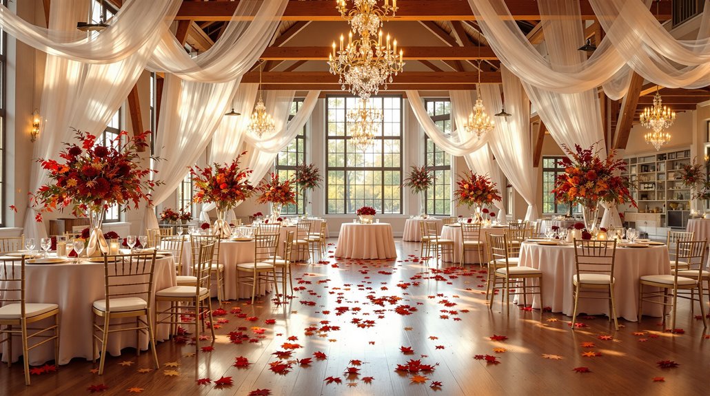 enchanting autumn reception design
