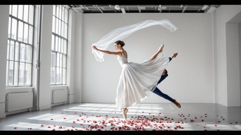 modern ballet wedding details