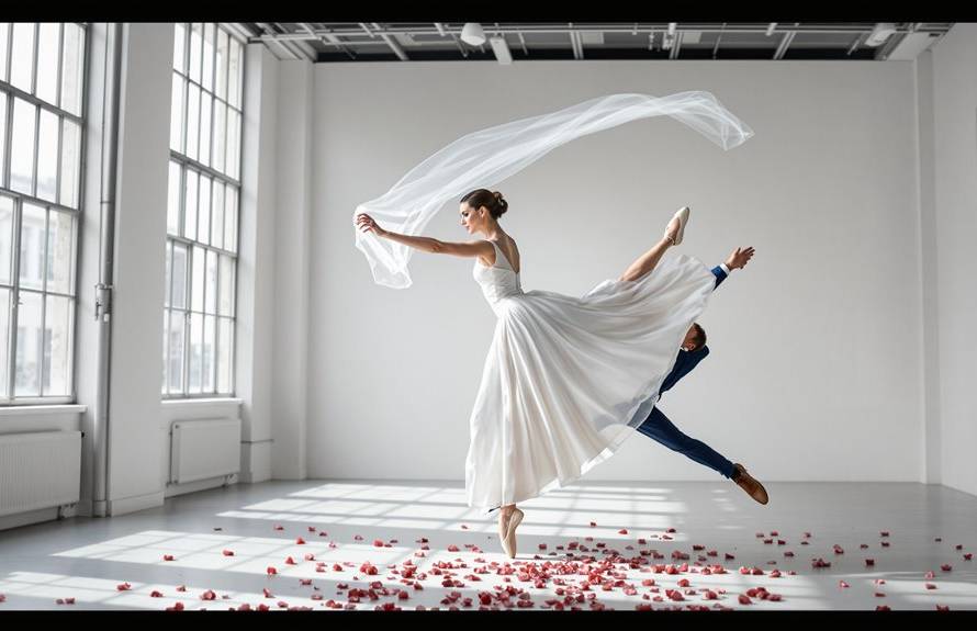 modern ballet wedding details