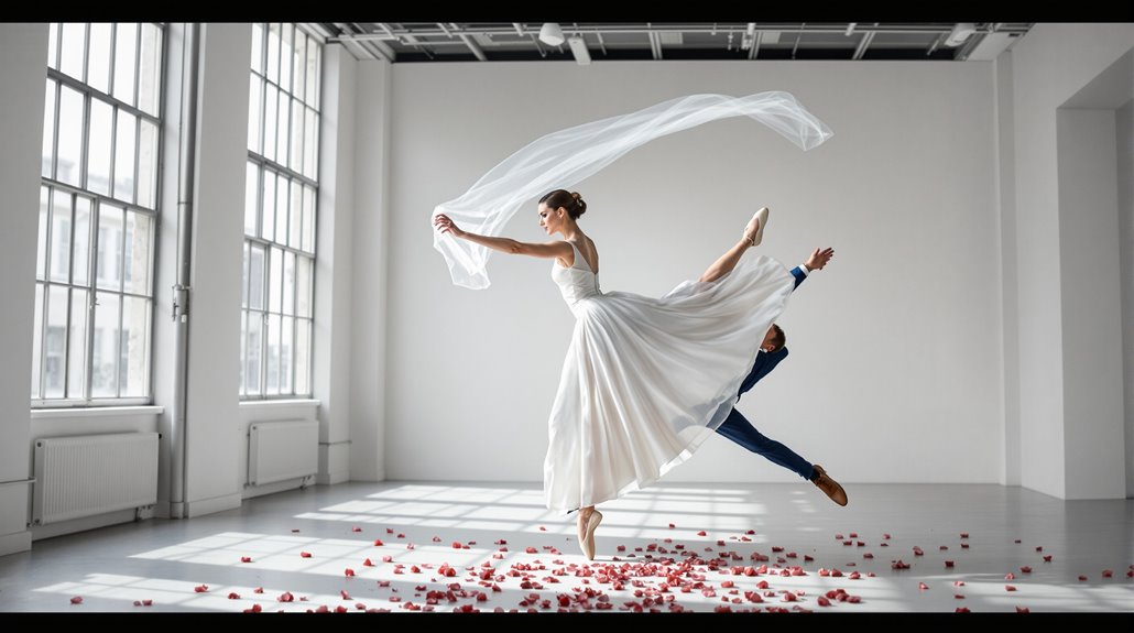 modern ballet wedding details