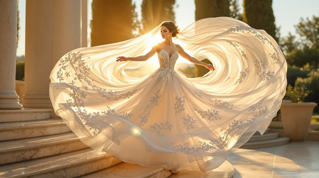 wedding dress movement photography